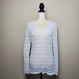 Rag & Bone White V-Neck Top Medium